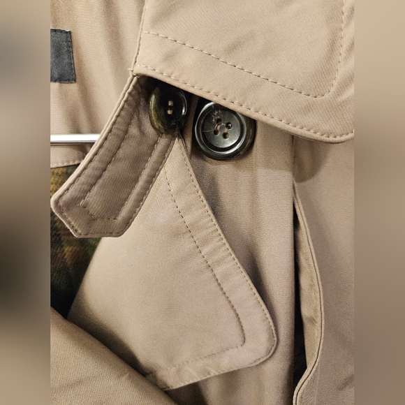 NWT - Jones New York Tan Mid Length Double Breasted Trench Coat - Size XL - Picture 3 of 12